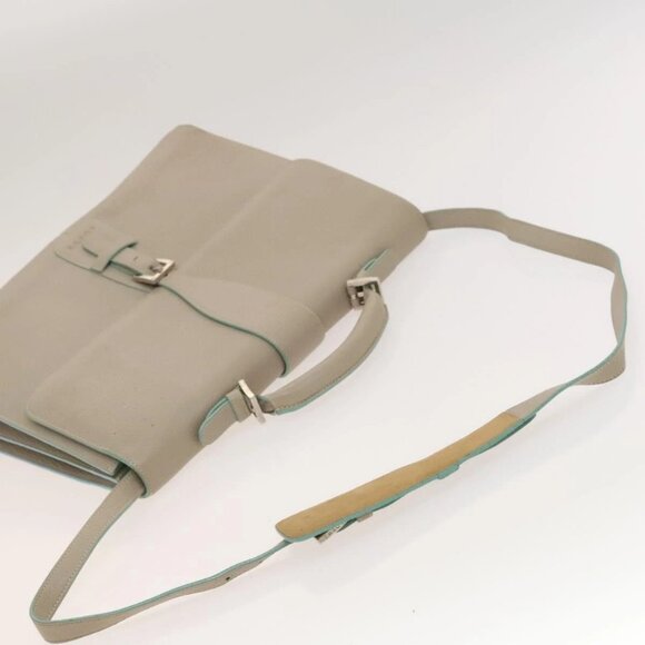 LOEWE Business Bag Leather Beige Auth bs26276 - Picture 5 of 16